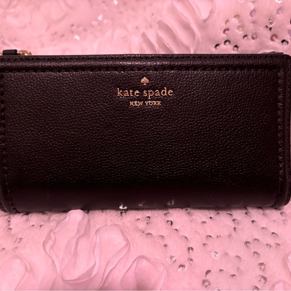 NWT KATE SPADE Patterson Dr. pebbled leather black long wallet - Picture 6 of 7